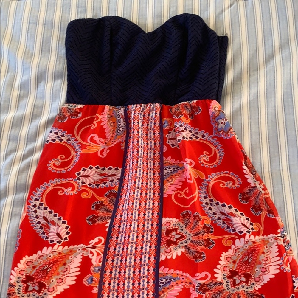 Strapless S sheer dress